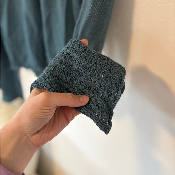 Free People Teal Ruffle Lace Top - Picture 7 of 9